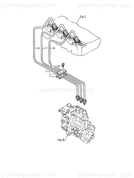 Order YANMAR 129100-59821 Pipe Assy, Injection