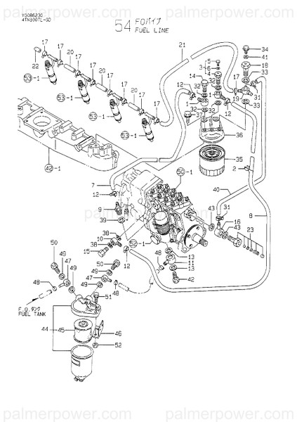 Order YANMAR 119000-59560 Pipe, Fuel Return