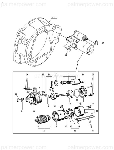 Order YANMAR 121254-77480 Stopper Set, Pinion