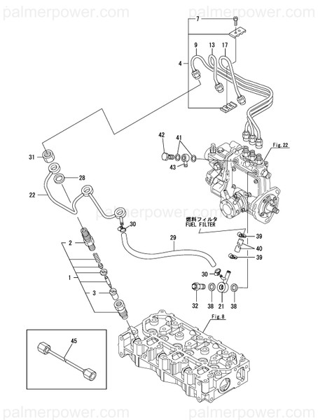 Order YANMAR 119717-59820 Pipe, Injection No.2