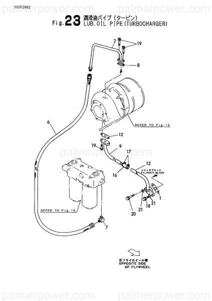 Order YANMAR 127695-39750 Pipe Assy, Return