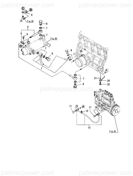 Order YANMAR 129495-39320 Pipe Assy, Oil B
