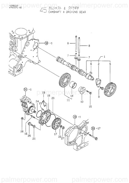 Order YANMAR 119000-25100 Gear Assy, Idle Z=51