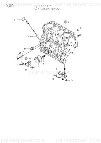Order YANMAR 129900-35000 Pipe Assy, Oil Inlet