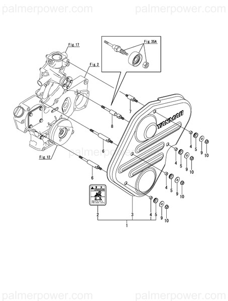 Order YANMAR 129271-77390 Cover Assy, Belt