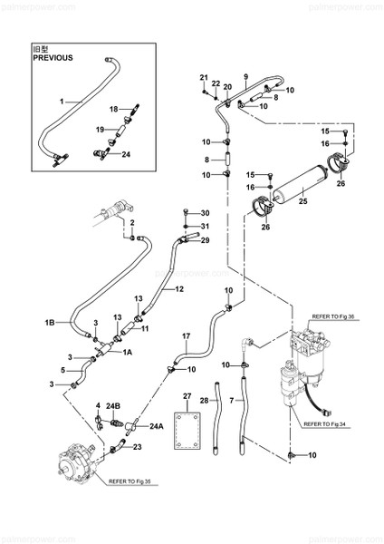 Order YANMAR 165000-70610 Pipe, Fuel Return