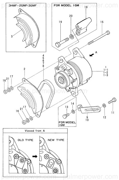 Order YANMAR 128695-44780 V-Belt, A39.5