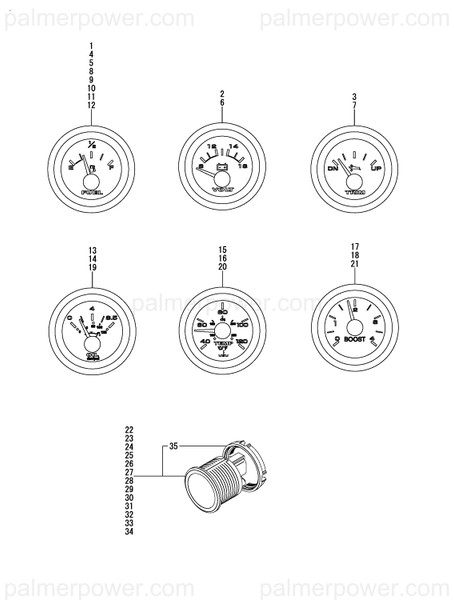 Order YANMAR 163520-91520 Gauge, Volt 16 Bg