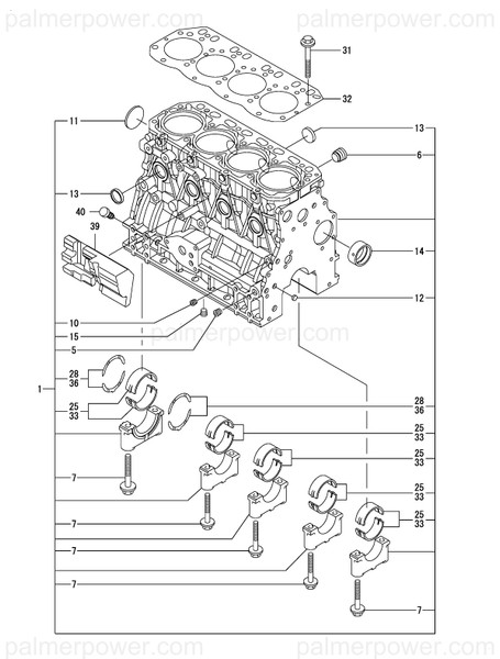 Order YANMAR 129150-02871 Metal Assy, Main .25