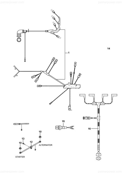Order YANMAR 120650-78250 Harness, Heater 4By