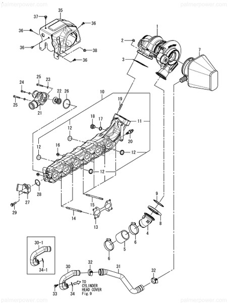 Order YANMAR 120650-13070 Nut, M8
