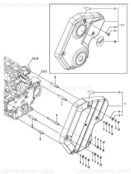 Order YANMAR 129677-09431 Bolt, Spacer L=75