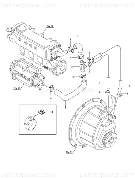Order YANMAR 129671-49240 Pipe, Sea Water F