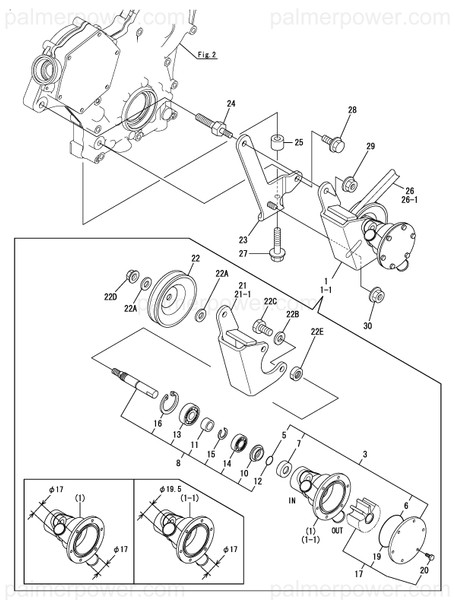 Order YANMAR 128990-42170 Bolt, Spacer