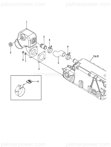 Order YANMAR 129670-49280 Pipe, Sea Water