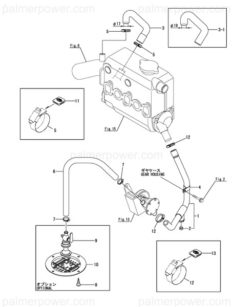 Order YANMAR 128990-49020 Pipe, Sea Water B
