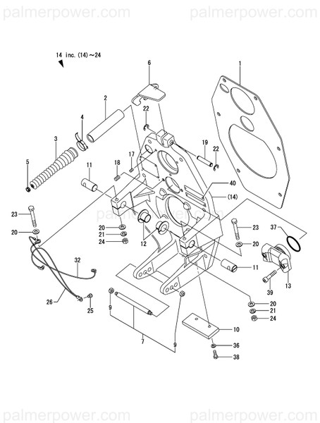 Order YANMAR 196313-01021 Gasket