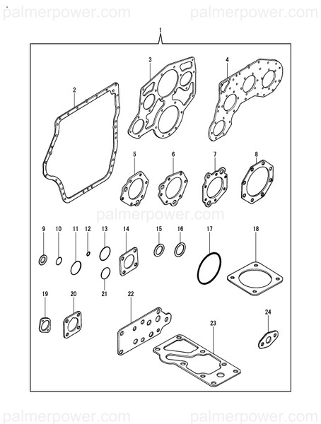 Order YANMAR 177411-02121 Gasket, Cover