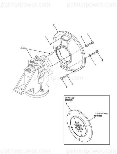 Order YANMAR 196440-02130 Flange, Mounting 4