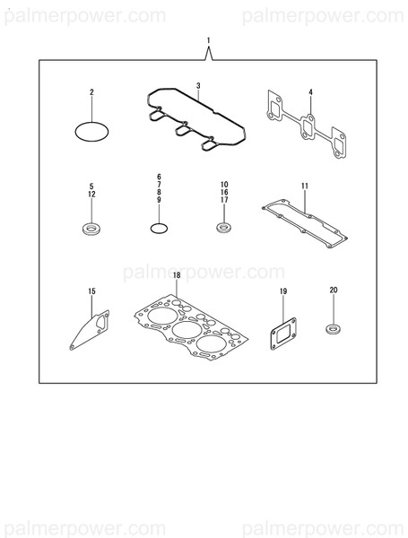 Order YANMAR 119717-01330 See New # 119717-01331    Head Gasket