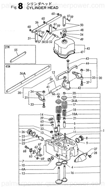 Order YANMAR 123340-11850 Shaft Rocker Arm