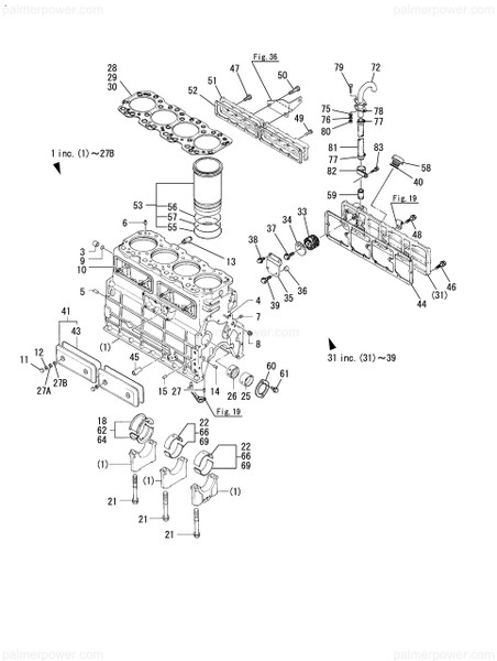 Order YANMAR 127416-01332 Gasket Head