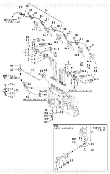 Order YANMAR 127620-59861 Pipe (6), F. Inject.