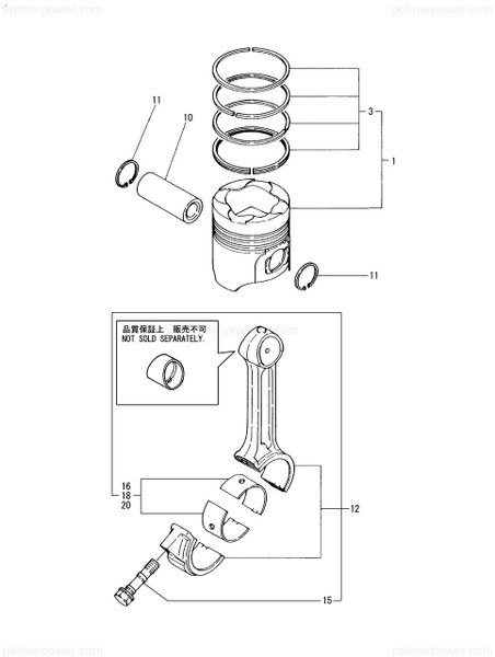 Order YANMAR 127695-23350 New 127672-23350 .25 Crank Pin