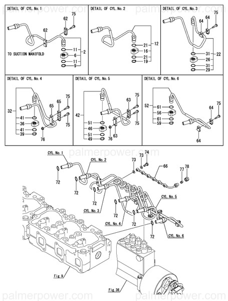 Order YANMAR 127699-59010 Pipe Assy, Injection