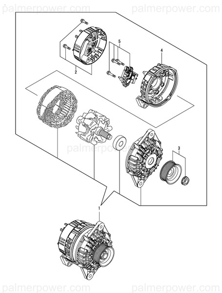 Order YANMAR 128990-77770 Rectifier, 12V Bracket