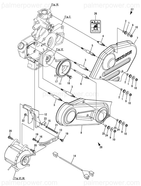 Order YANMAR 129271-77500 Cover A, Belt