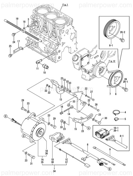 Order YANMAR 129271-77580 Alternator, 12V-130A