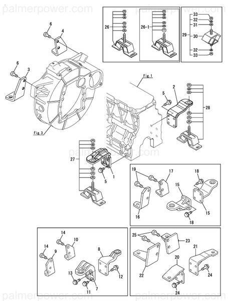 Order YANMAR 129670-08230 Foot, Mounting C