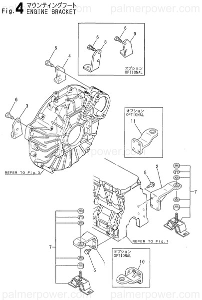 Order YANMAR 129673-08120 Mount Feet