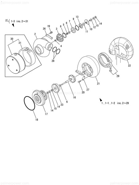 Order YANMAR 148640-18023-B Turbine, Td13M
