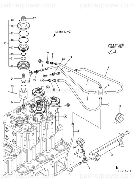 Order YANMAR 153625-92801 Press.Gauge(100Mpa