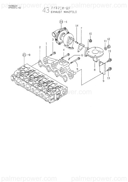 Order YANMAR 194990-22050 Nut