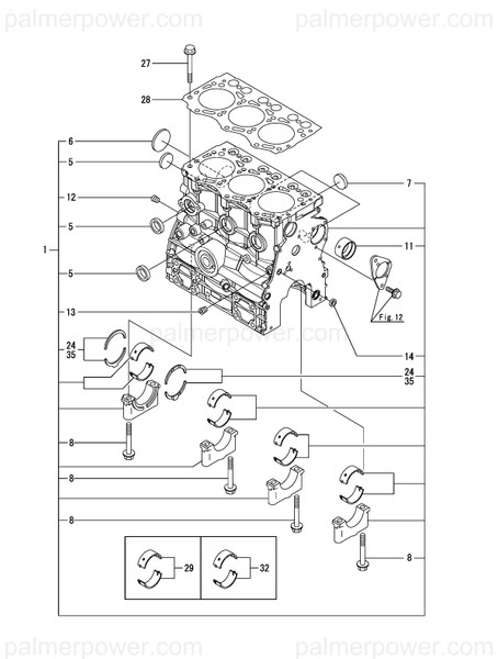 Order YANMAR 719717-01561 Block Assy Cylinder