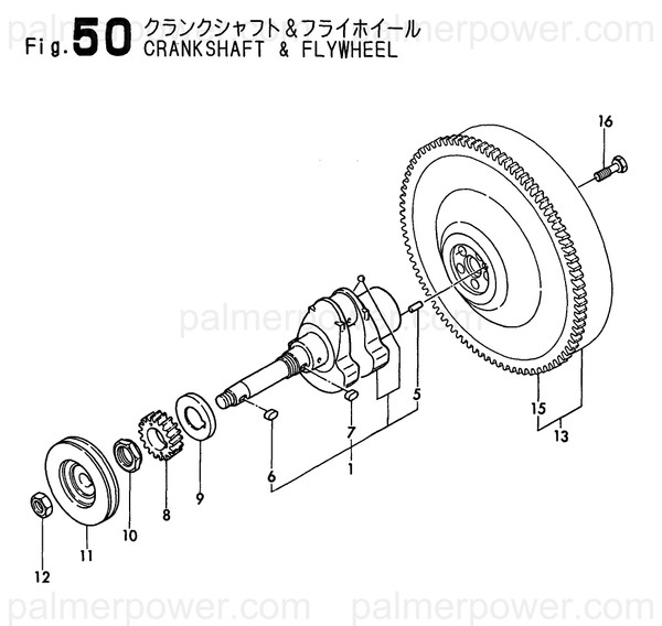 Order YANMAR 728170-21700 Crankshaft