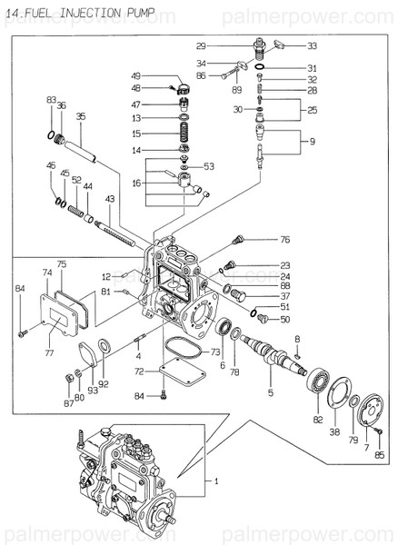 Order YANMAR 729080-51310 Pump Assy, F. Inject