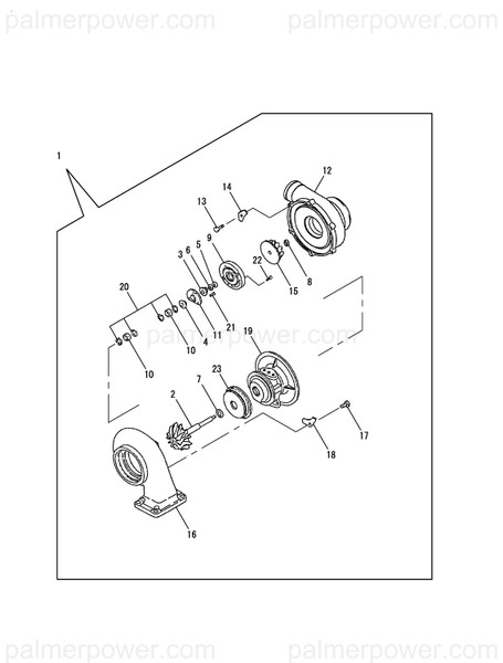 Order YANMAR XNE977150 Housing Turbine