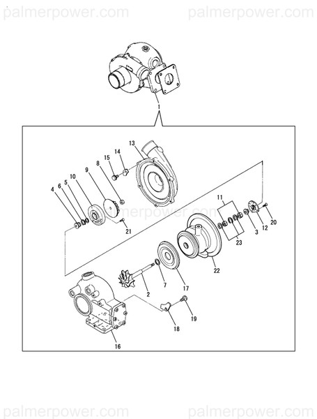 Order YANMAR XNH261320 Turbine Shaft