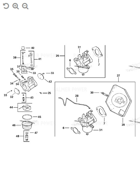Order KOHLER 12-853-98-S Carburetor - use 12 853 59 includes 6,7,31, carburetor assembly 12-053-34.