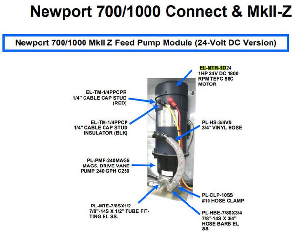 SPECTRA WATERMAKERS EL-MTR-1D24 1Hp 24V Dc 1800 Rpm Tefc 56C Motor