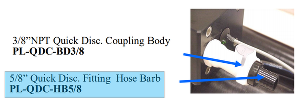 SPECTRA WATERMAKERS PL-QDC-HB5/8 5/8" Quick Discnt. Fitt. Hose Barb