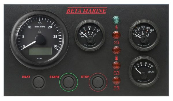 BETA MARINE AK/2CW/KS31 12v CW Panel – 3000 rpm Tachometer