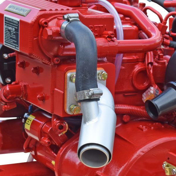 BETA MARINE 202-90610 Stainless Steel 50mm Water Injection Exhaust Bend