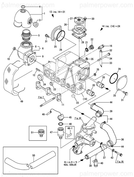 Order YANMAR 129198-13510 Elbow Assy