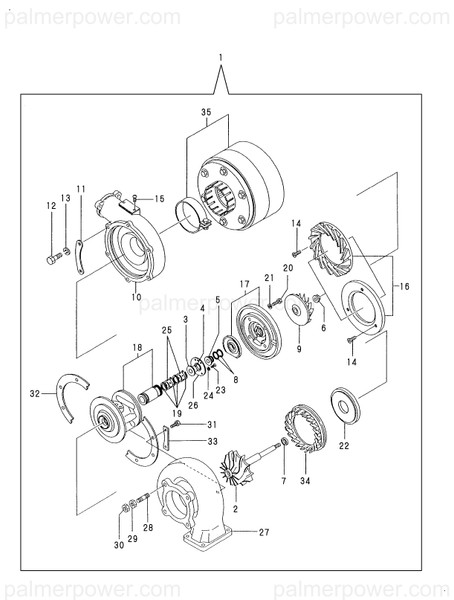Order YANMAR 148016-18030 Turbine Assy