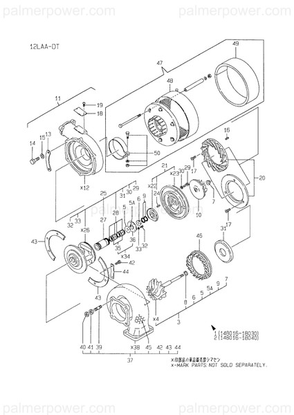 Order YANMAR 148016-18040 Turbine Assy